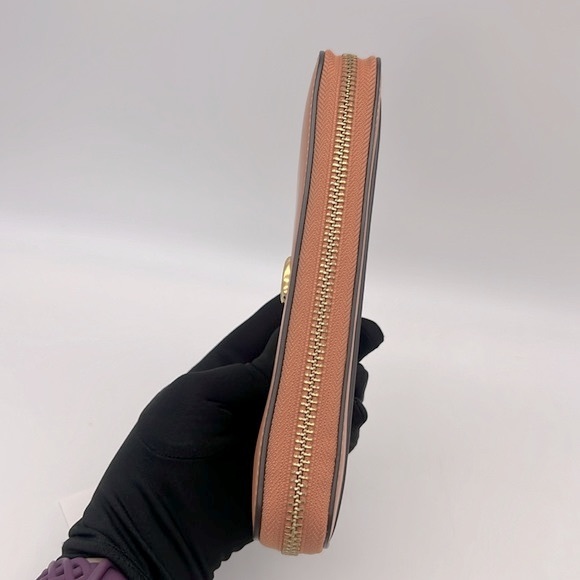 Coach Accordion Zip Wallet Brass/Faded Orange - Picture 6 of 16